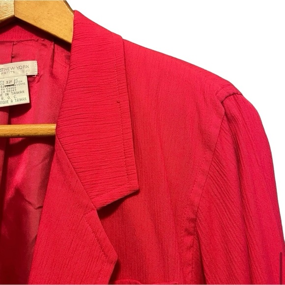 Vintage pink single breasted blazer lightweight textured MP - Picture 9 of 10
